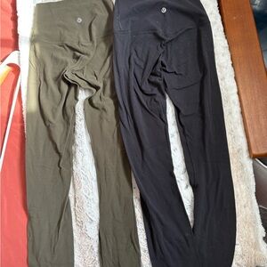 lululemon athletica Olive and Black Leggings size 2